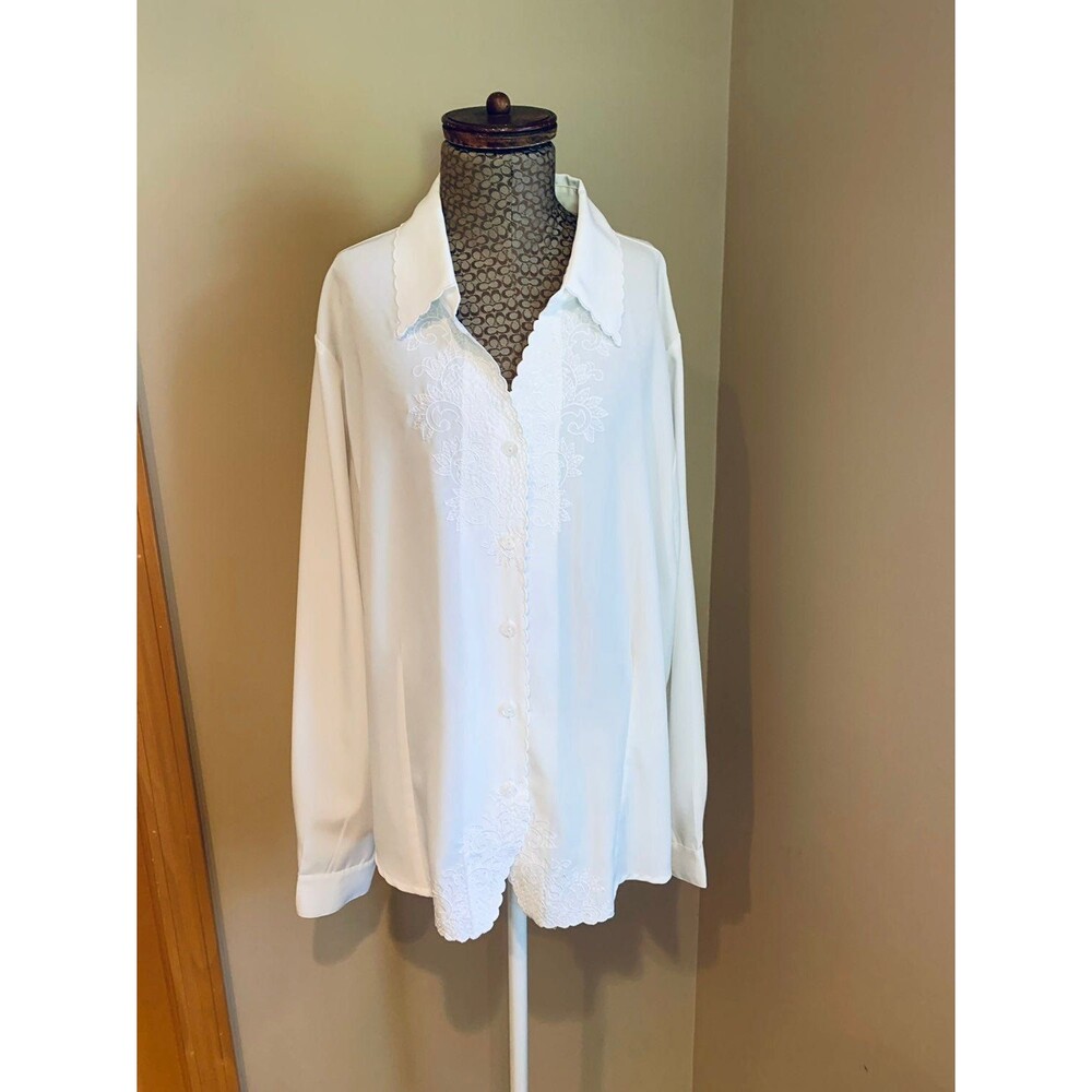 Blouse Embroidered Long Sleeve Size Large